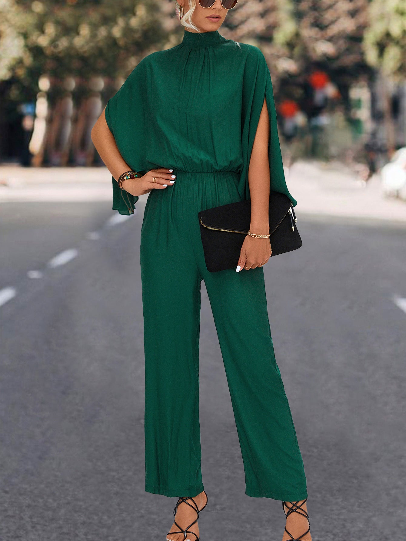 Women Clothing Popular Turtleneck Jumpsuit