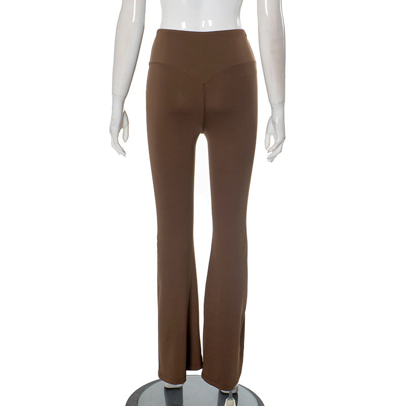 Women Clothing Autumn Winter High Waist Comfort Yoga Fitness Training Casual Trousers