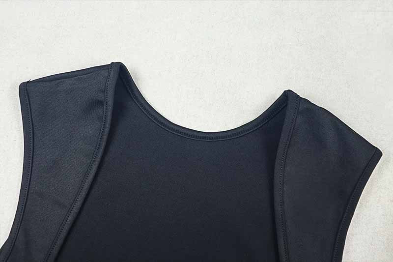 Slim Fit Sports Women round Neck Micro Transparent Mesh Jumpsuit Sexy Solid Color Backless Long Jumpsuit