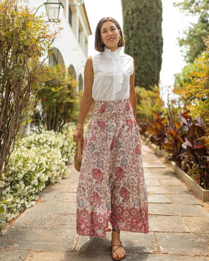 Summer Skirt Bohemian Print Holiday Big Hem Skirt Women