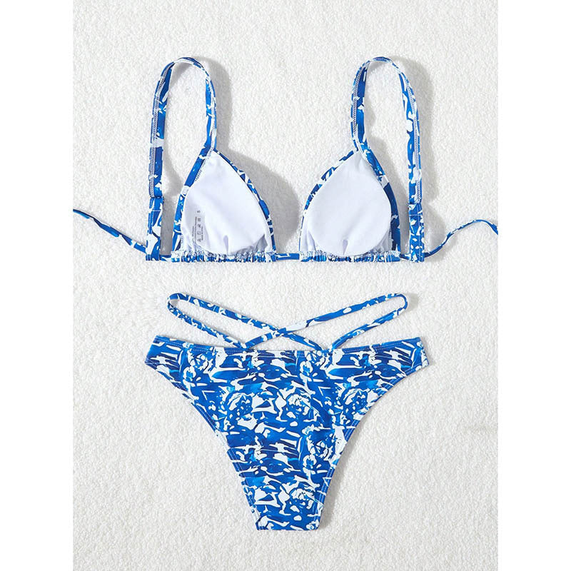 Printed Sexy Bikini Swimsuit Women Vacation Beach Spring Swimsuit Bikini