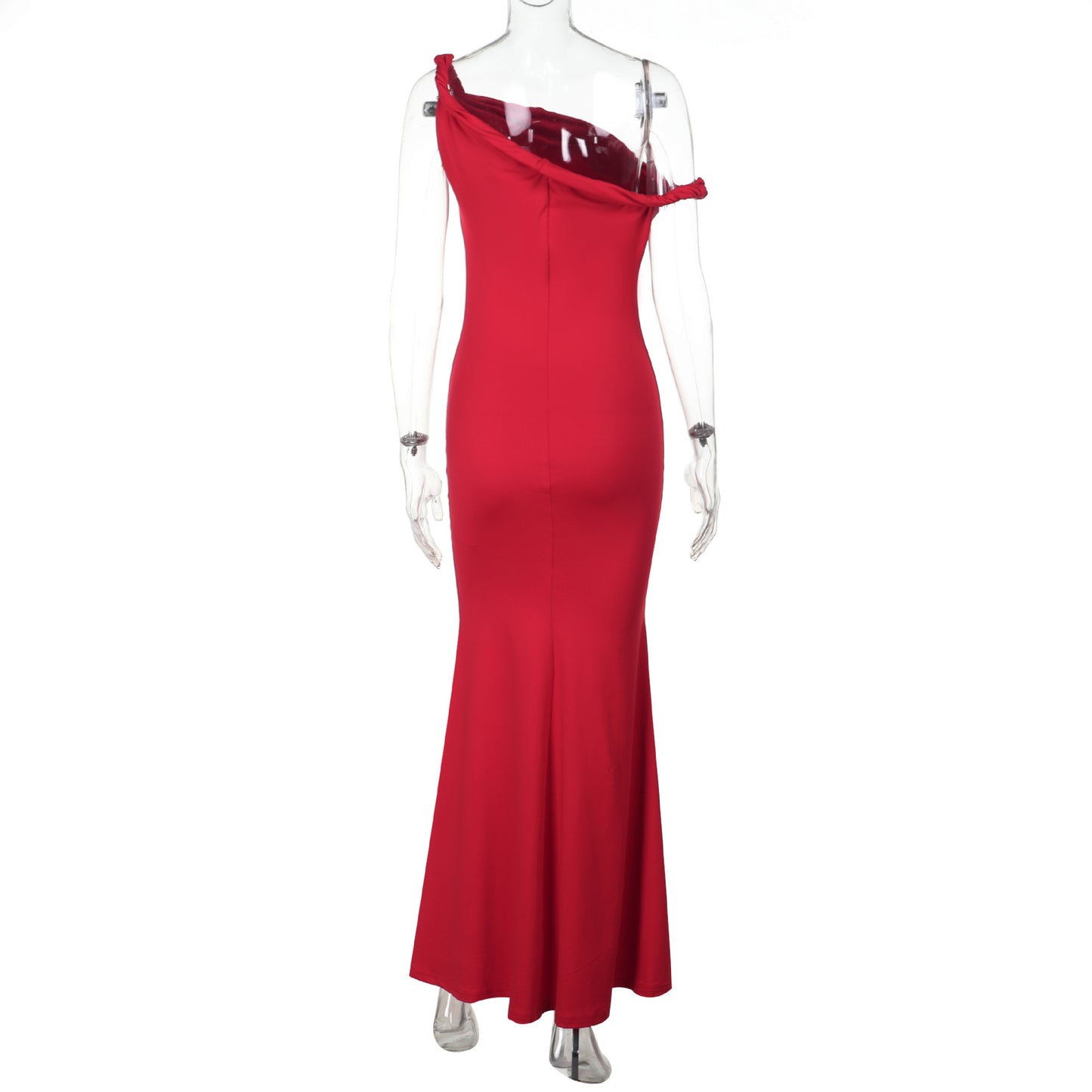 Off Shoulder Twist Fishtail Gown Dress Women Sexy Maxi Dress