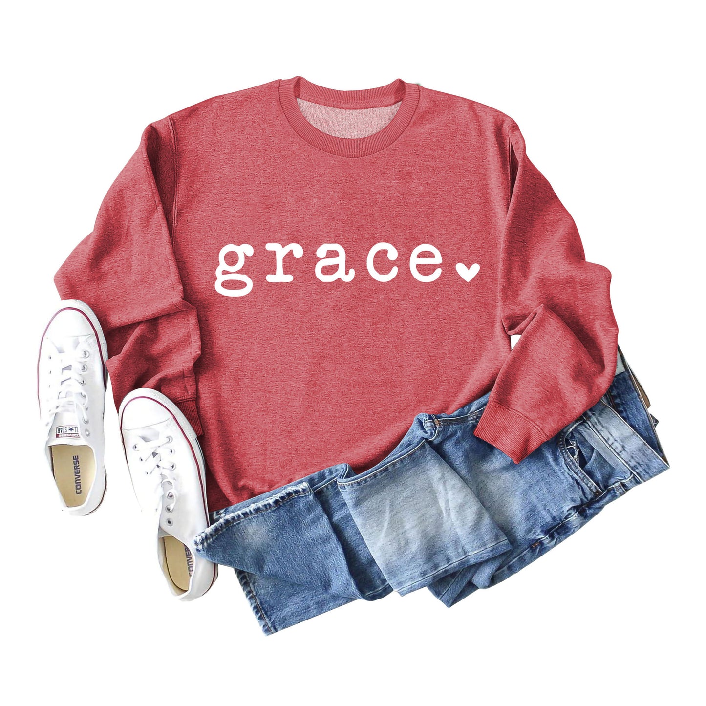 Red Sweater White Font