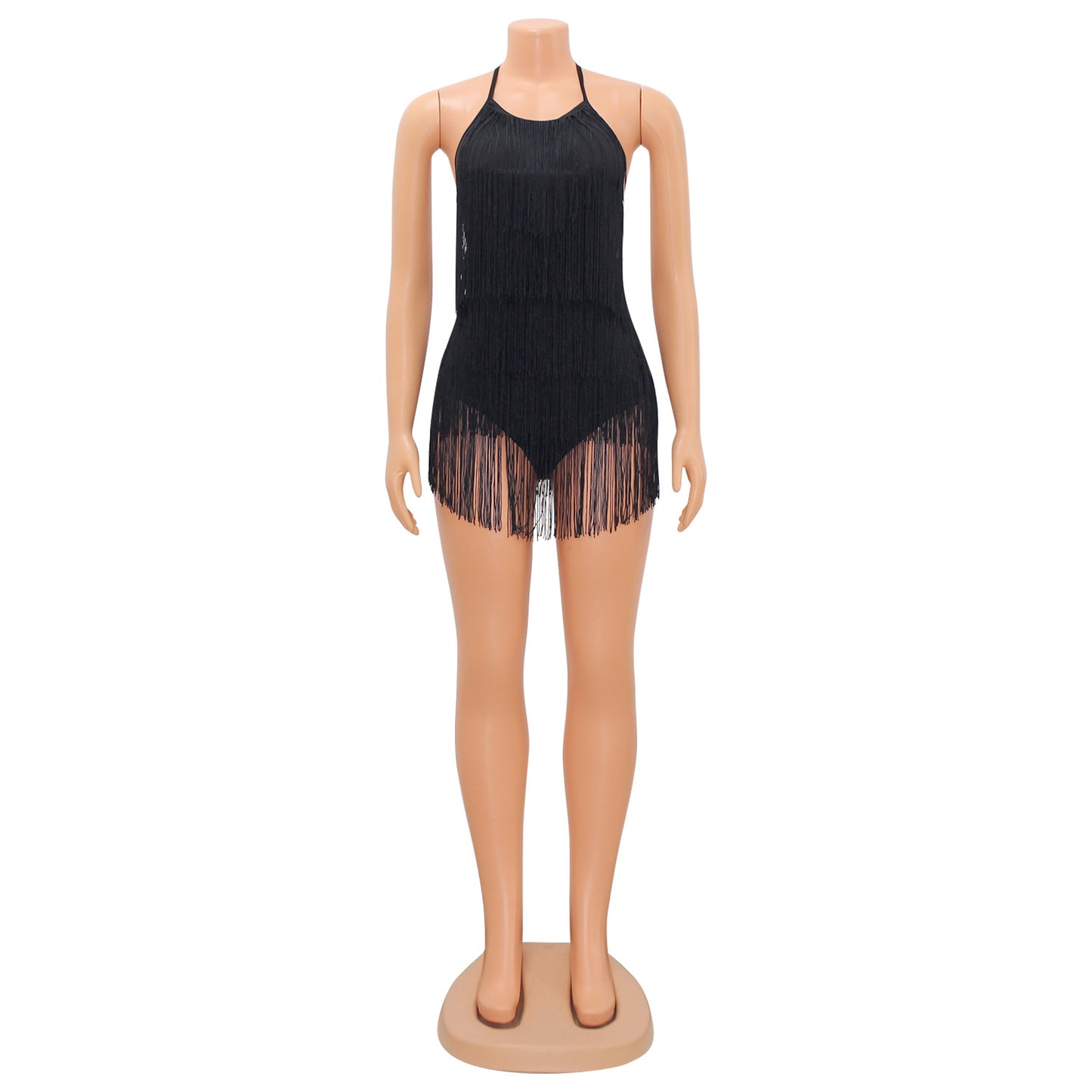 Summer Women Clothing Sexy Tight Tassel Suspender Jumpsuit Women