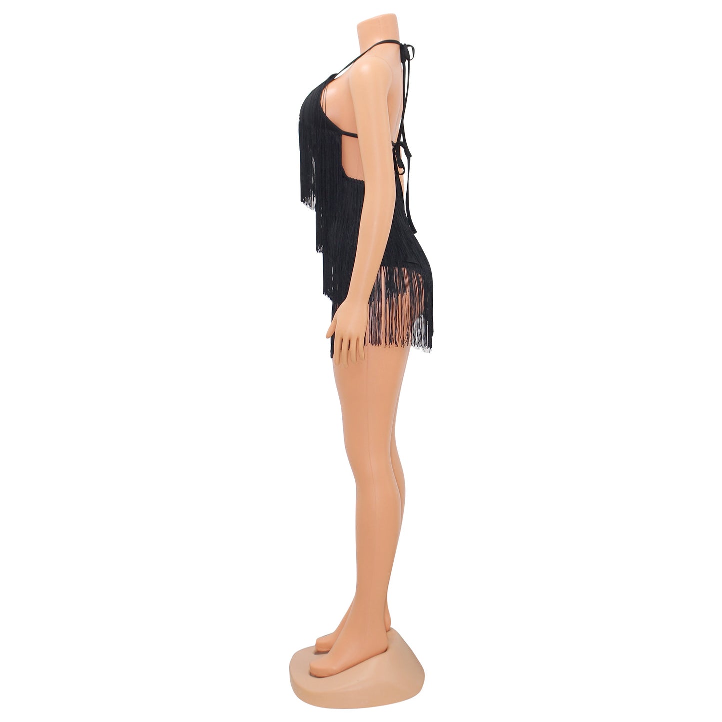 Summer Women Clothing Sexy Tight Tassel Suspender Jumpsuit Women