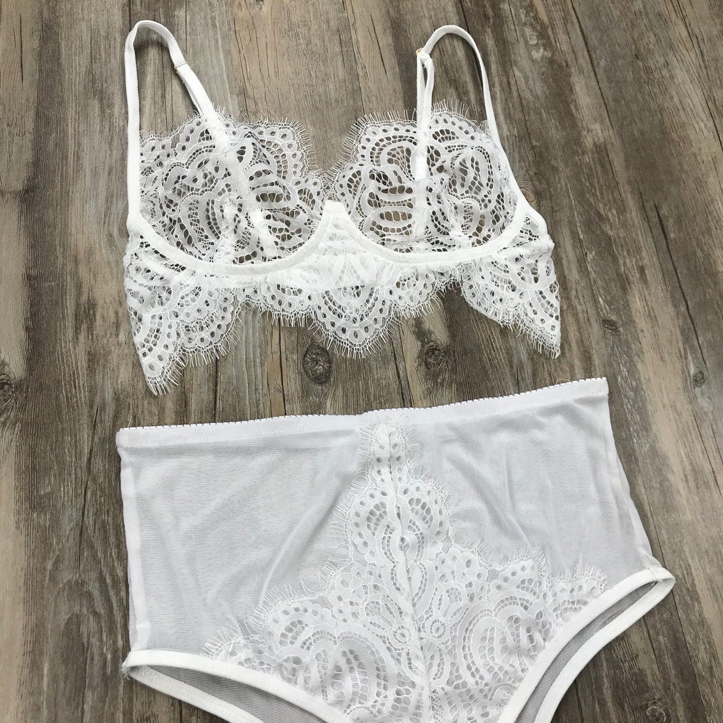 Popular Eyelash Lace Sexy Sexy Suit High Waist Tulle Underwear
