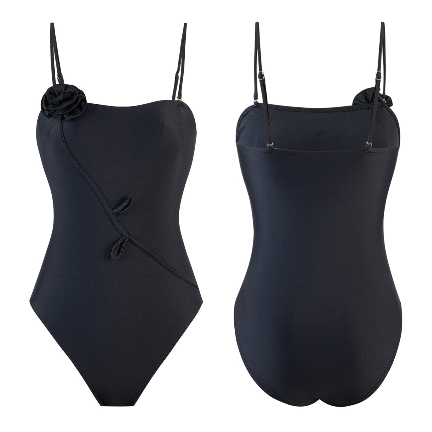 3D Three Dimensional Floral One Piece Swimsuit Women Sexy Dress Swimsuit Outfit