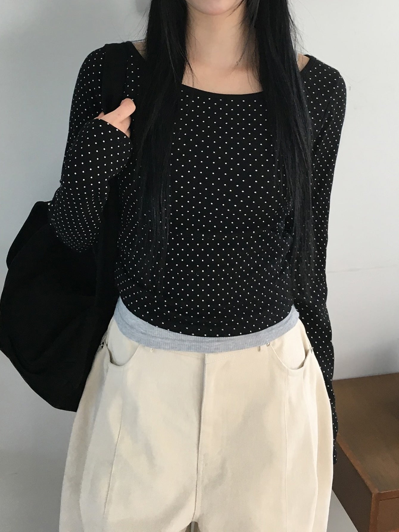 Casual Vacation Long Sleeved Bottoming Shirt Top T shirt Women Clothing Autumn Winter
