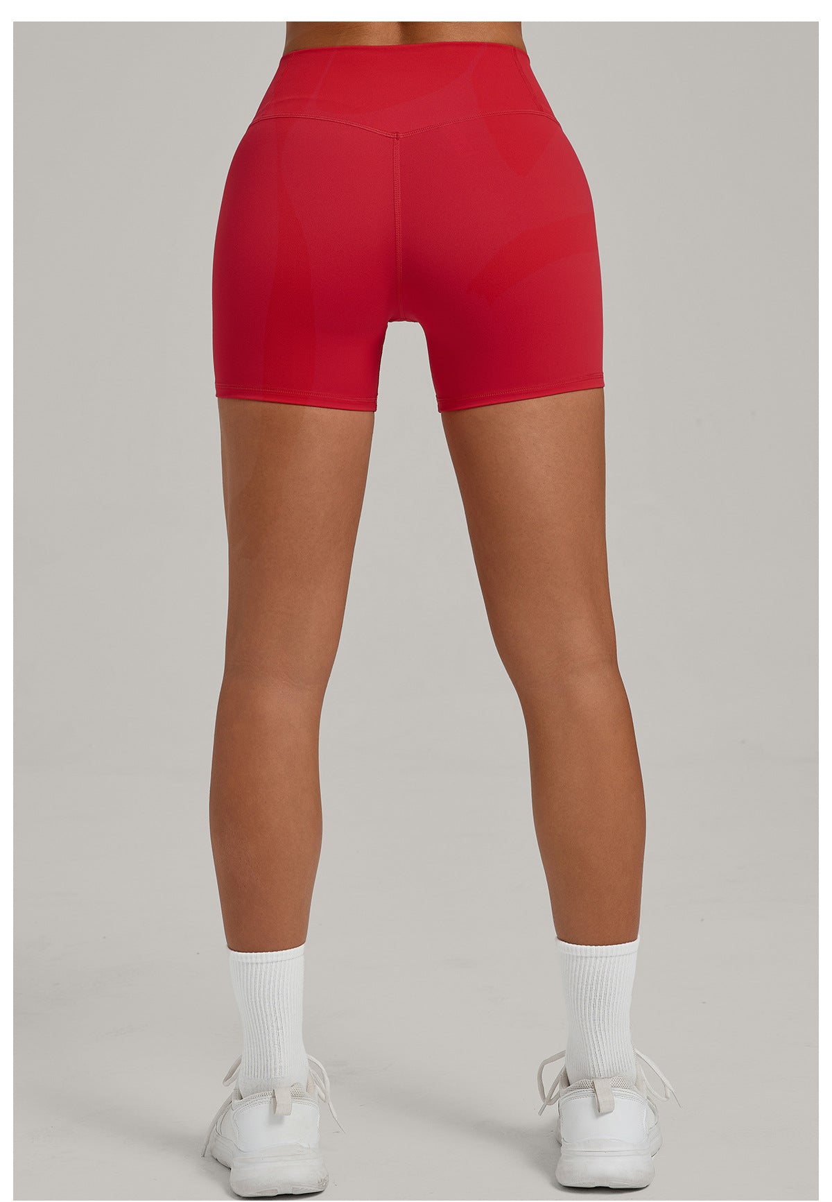 Color Contrast Patchwork Tight Yoga Shorts Women High Waist Belly Contracting Fitness Pants Hip Lifting Running Exercise Shorts