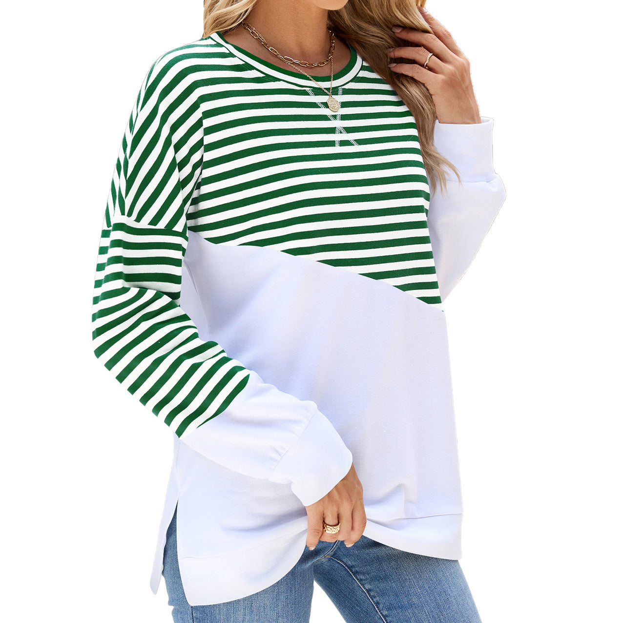 Green White Stripes