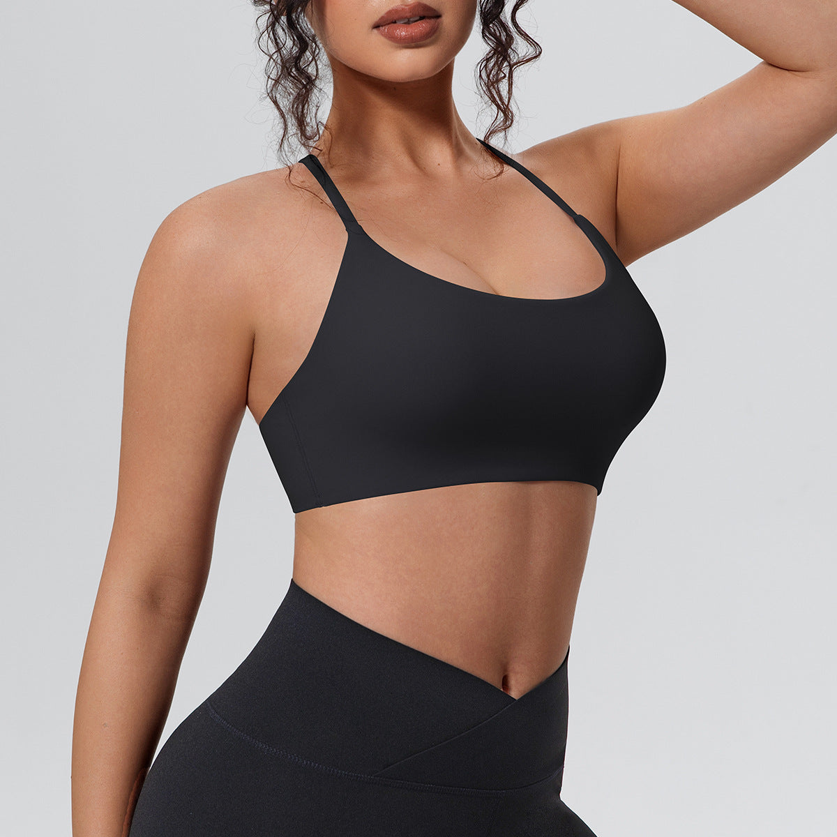 Sports Underwear Push up Sexy Spaghetti Strap Beauty Back Sling Yoga Bra Running Workout Vest Women