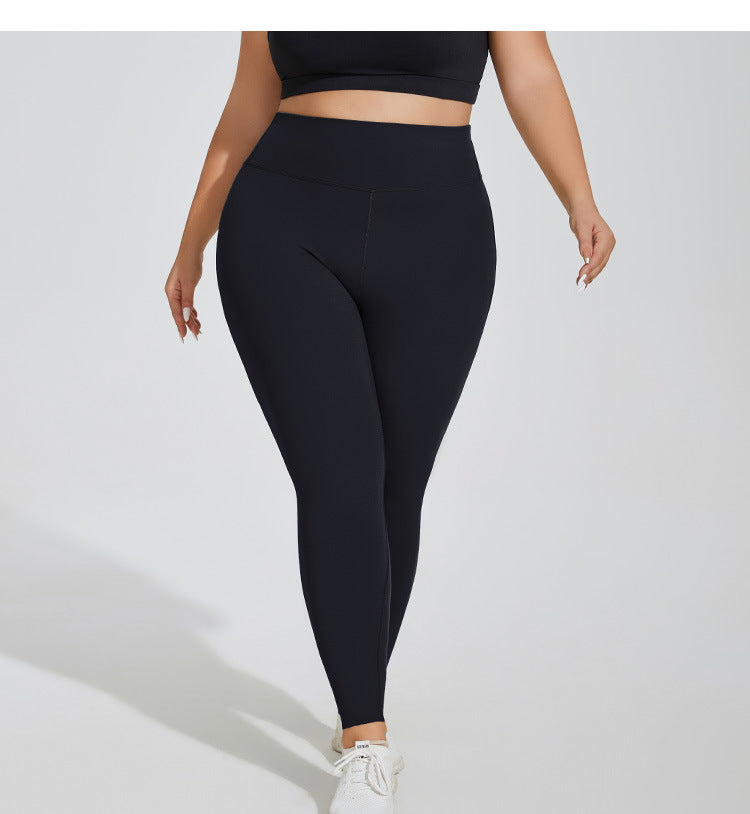 plus Size Thin Yoga Wear Yoga Pants Nude Feel Breathable High Waist Peach Skinny Hip Raise Exercise Workout Pants Women