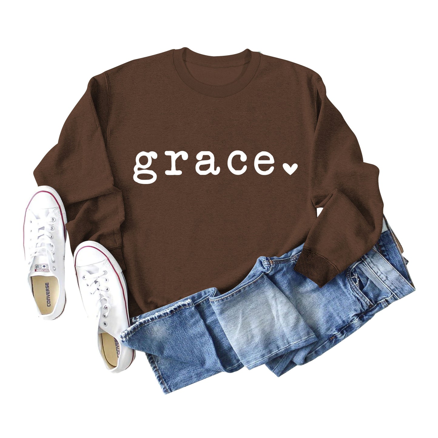 Brown White Sweatshirt Font