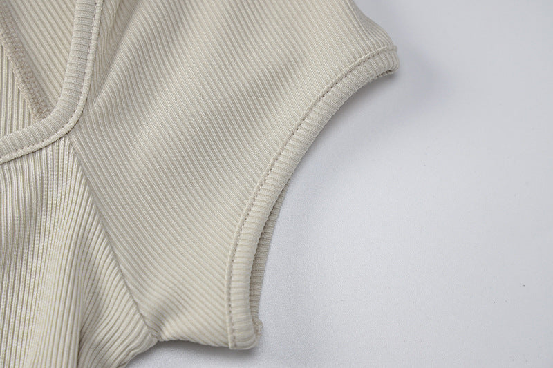 Spring Arrival off-the-Neck Rib Women