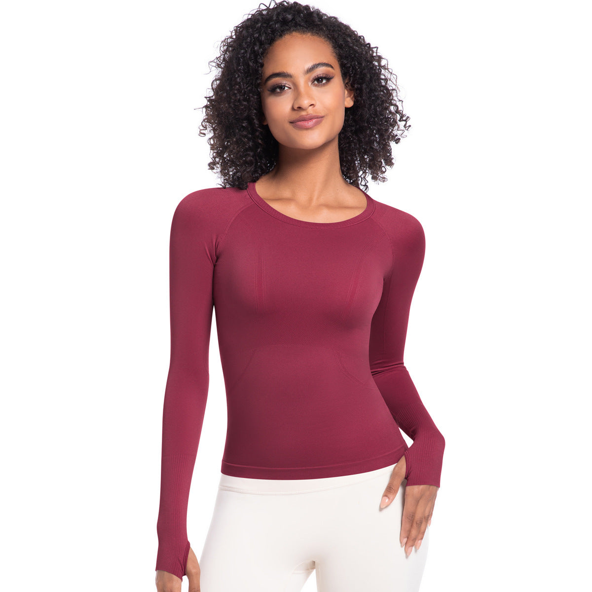 Arrival Women Long Sleeve round Neck Exercise T shirt Running Fitness Top Skin Friendly Slim Breathable Yoga Long Sleeve