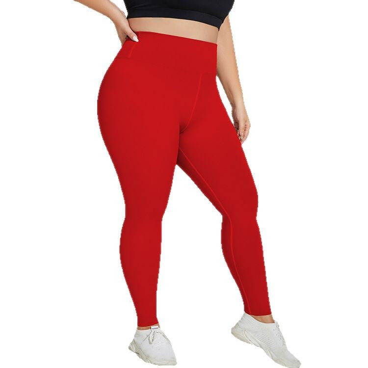 plus Size Thin Yoga Wear Yoga Pants Nude Feel Breathable High Waist Peach Skinny Hip Raise Exercise Workout Pants Women