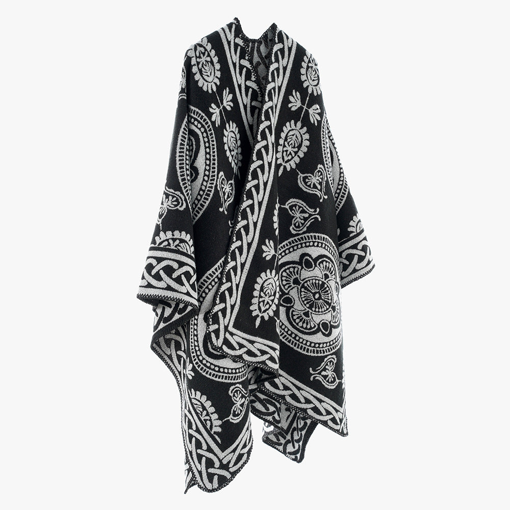 Shawl Women High Grade Korean Loose Cheongsam Outer Shawl Winter Shawl