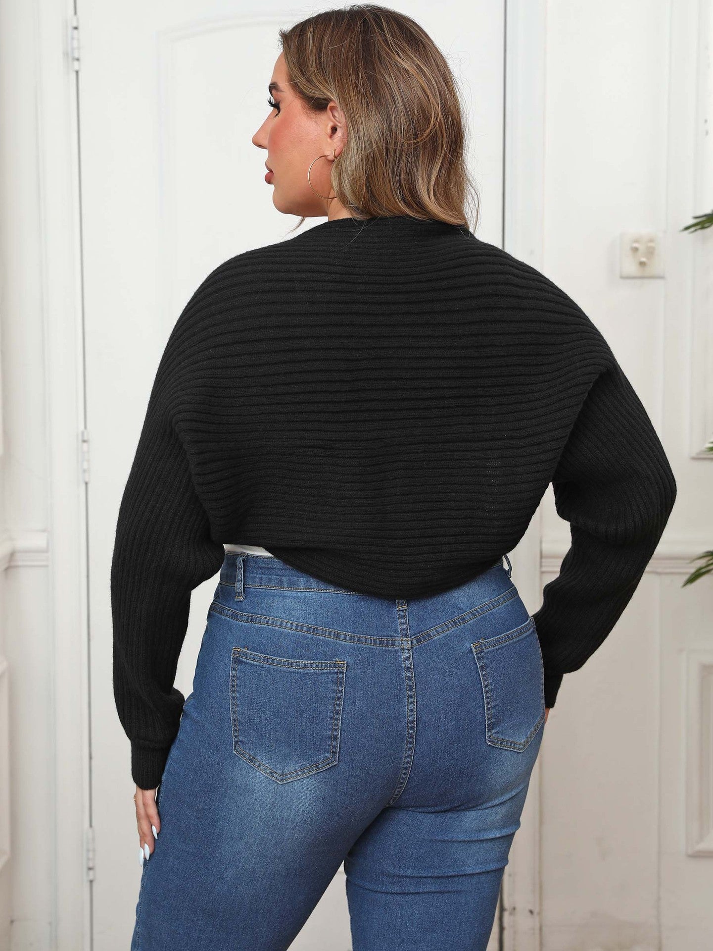 Plus Size Women Sweater Cardigan Irregular Asymmetric Coat Overclothes Casual Outerwear Sweater