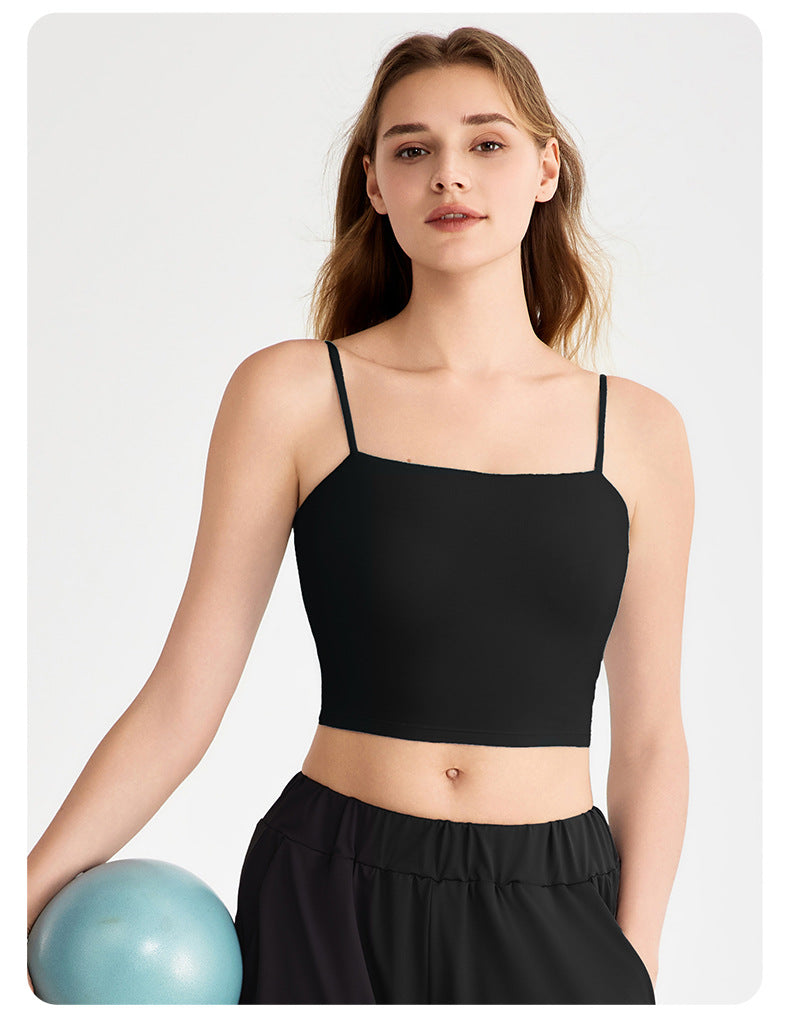 Arrival Camisole with Chest Pad Women Beauty Back Inner Wear Workout Bra Breast Holding Spaghetti Strap Yoga Vest