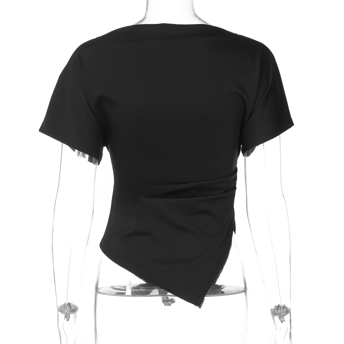Women Clothing Spring Slim Fit Slimming Top Solid Color Underwear Short Sleeved T shirt