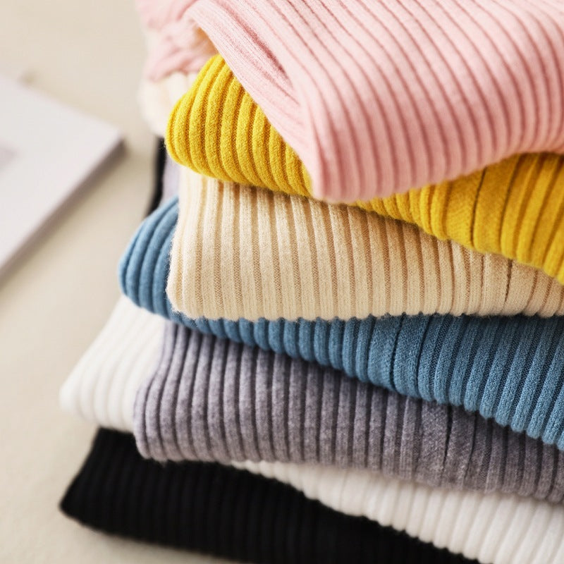 Knitted Bottoming Solid Color Slim Fit Top Long Sleeve Polo Collar Women Short Sweater Autumn Winter Cardigan