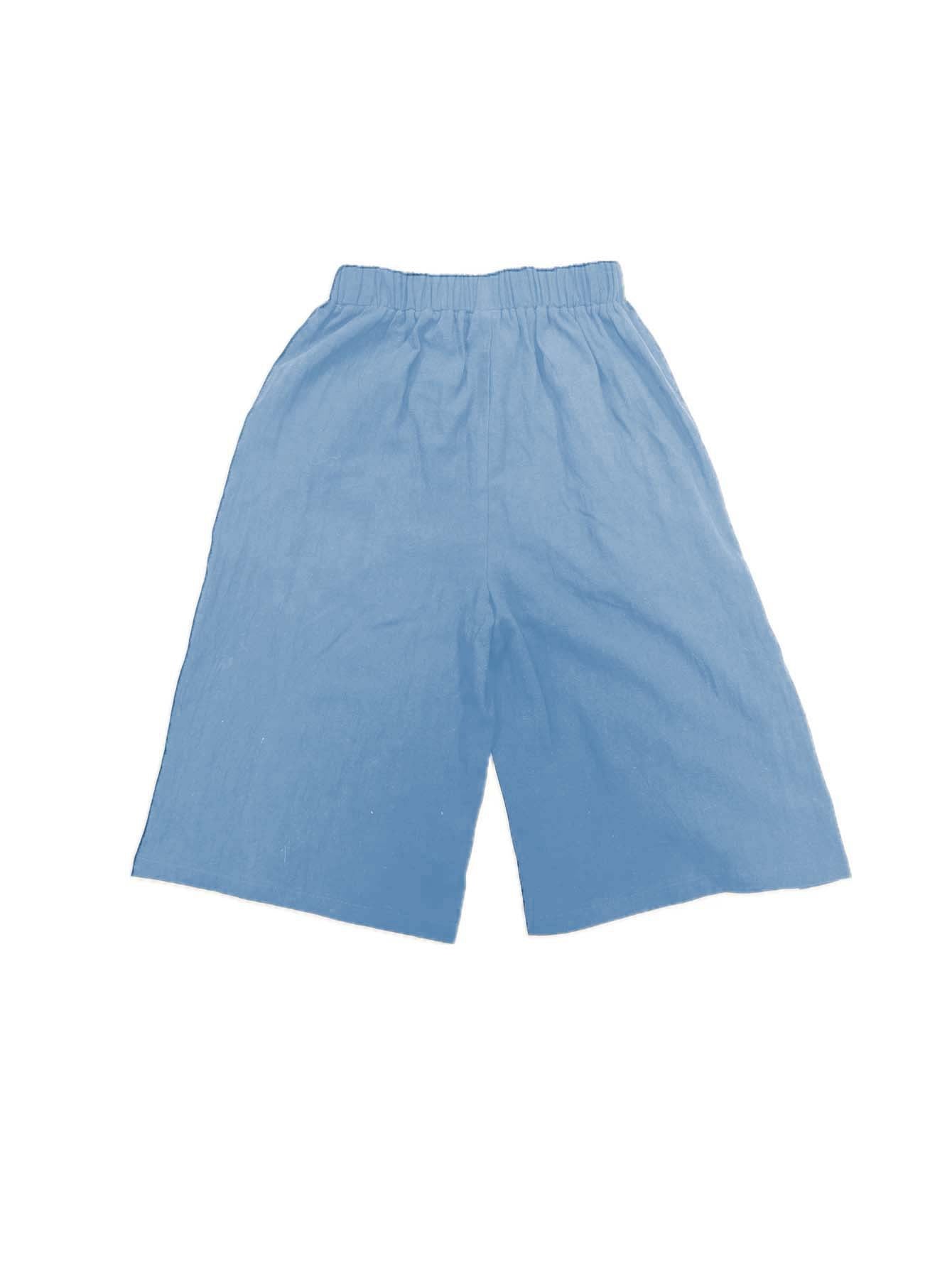 Cotton Linen Shorts Fifth Pants Women Clothing Solid Color Casual Pants Straight Leg Pants Home