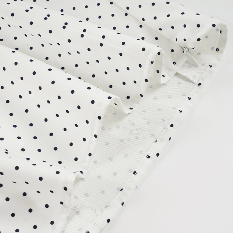 Casual Polka Dot Tube Top Trousers Suit Sexy Sexy Breasted Sweet Spicy Two Piece Sets