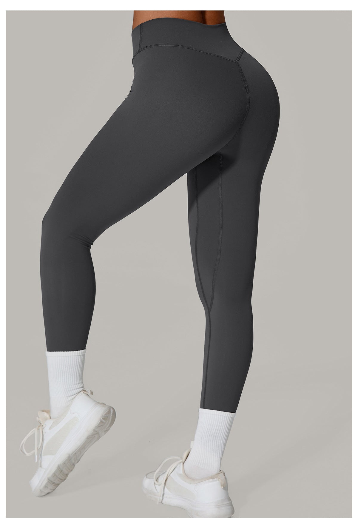 Invisible Pleated Quick Drying Fitness Pants Breathable Outer Wear Tight Sports Pants High Waist Hip Lift Yoga Pants