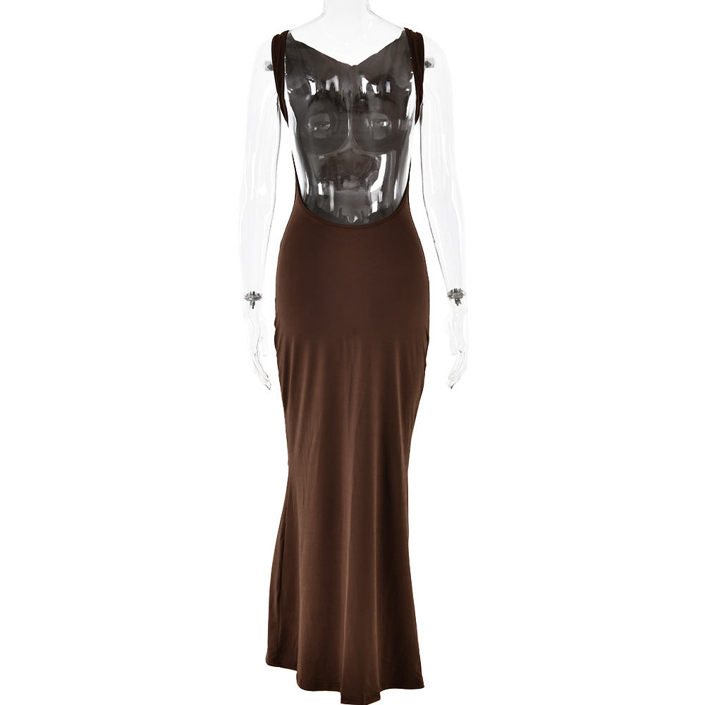 Cami Dress Sexy Sleeveless Backless Slim Fit Dress