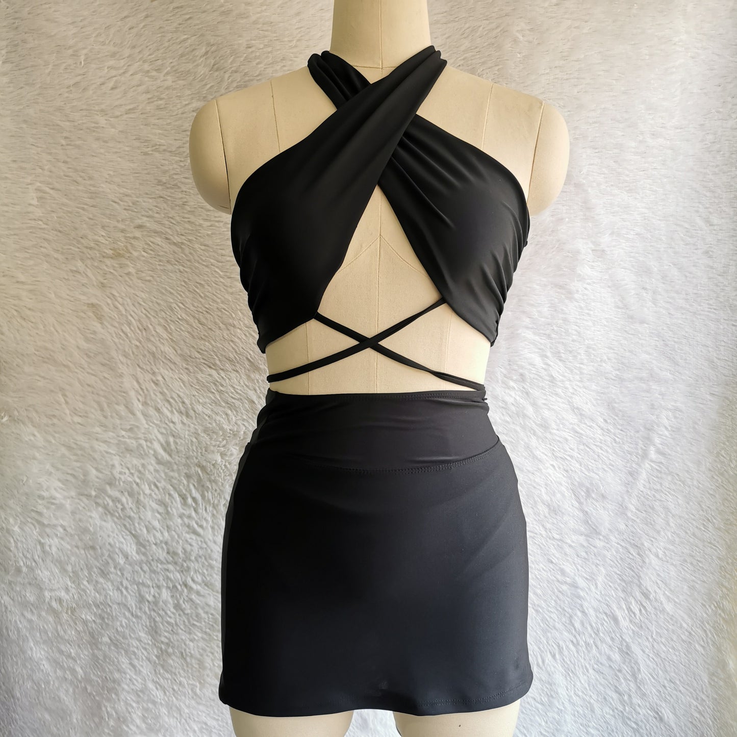 New Three Piece Swimsuit Women Dress Printed Bikini Sexy Split Swimsuit