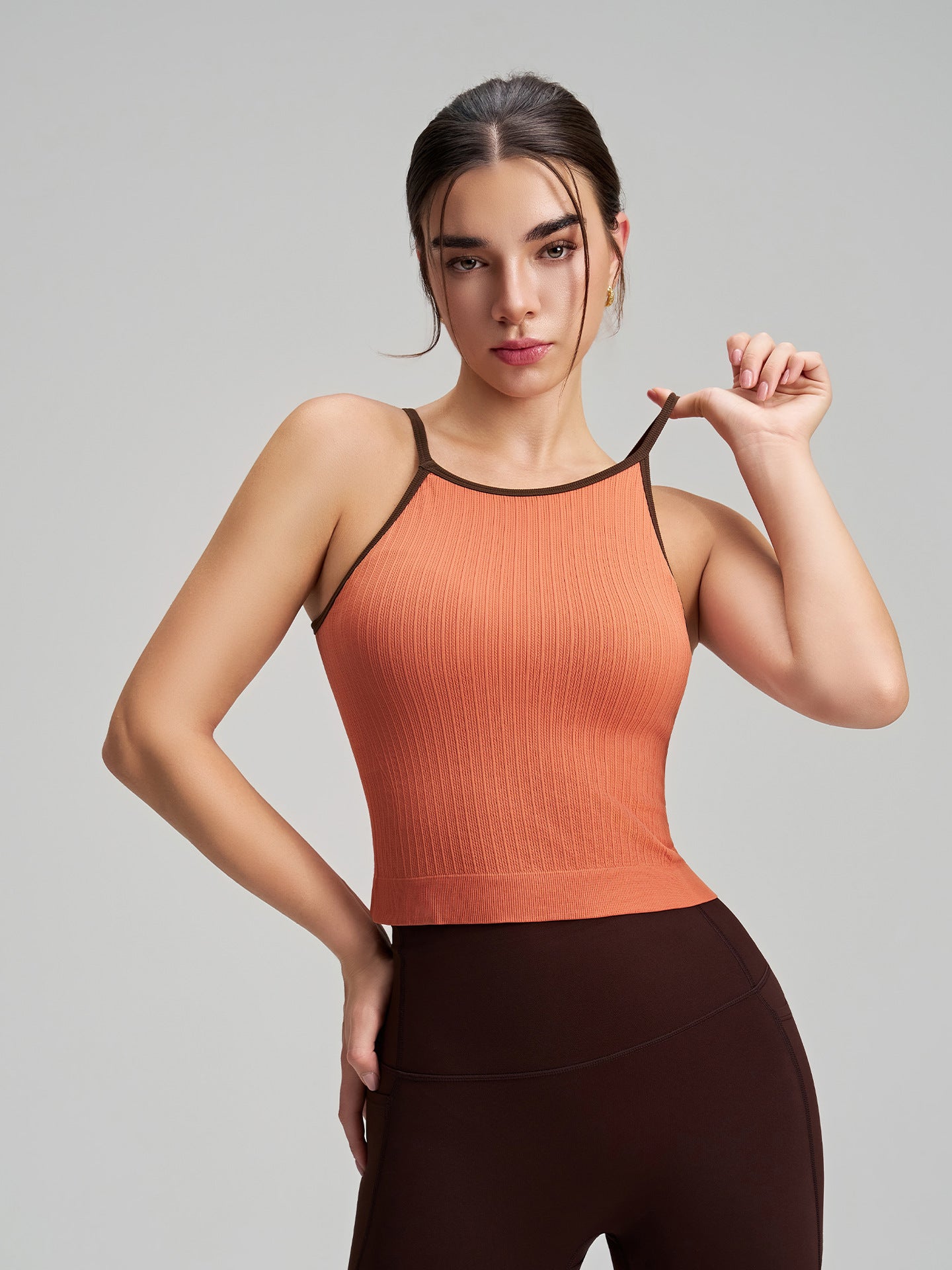 Sports Underwear Women Fixed Cup Beauty Back Running Training Yoga Clothes Vest Outer Wear Shockproof Pilates Workout Bra