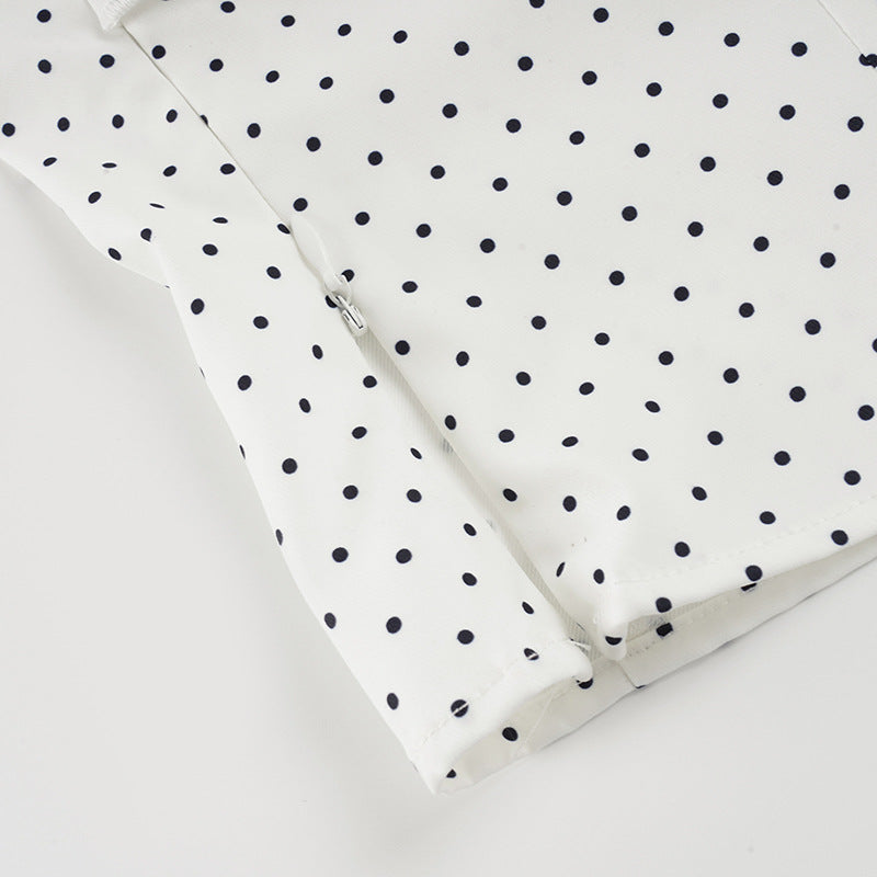 Casual Polka Dot Tube Top Trousers Suit Sexy Sexy Breasted Sweet Spicy Two Piece Sets
