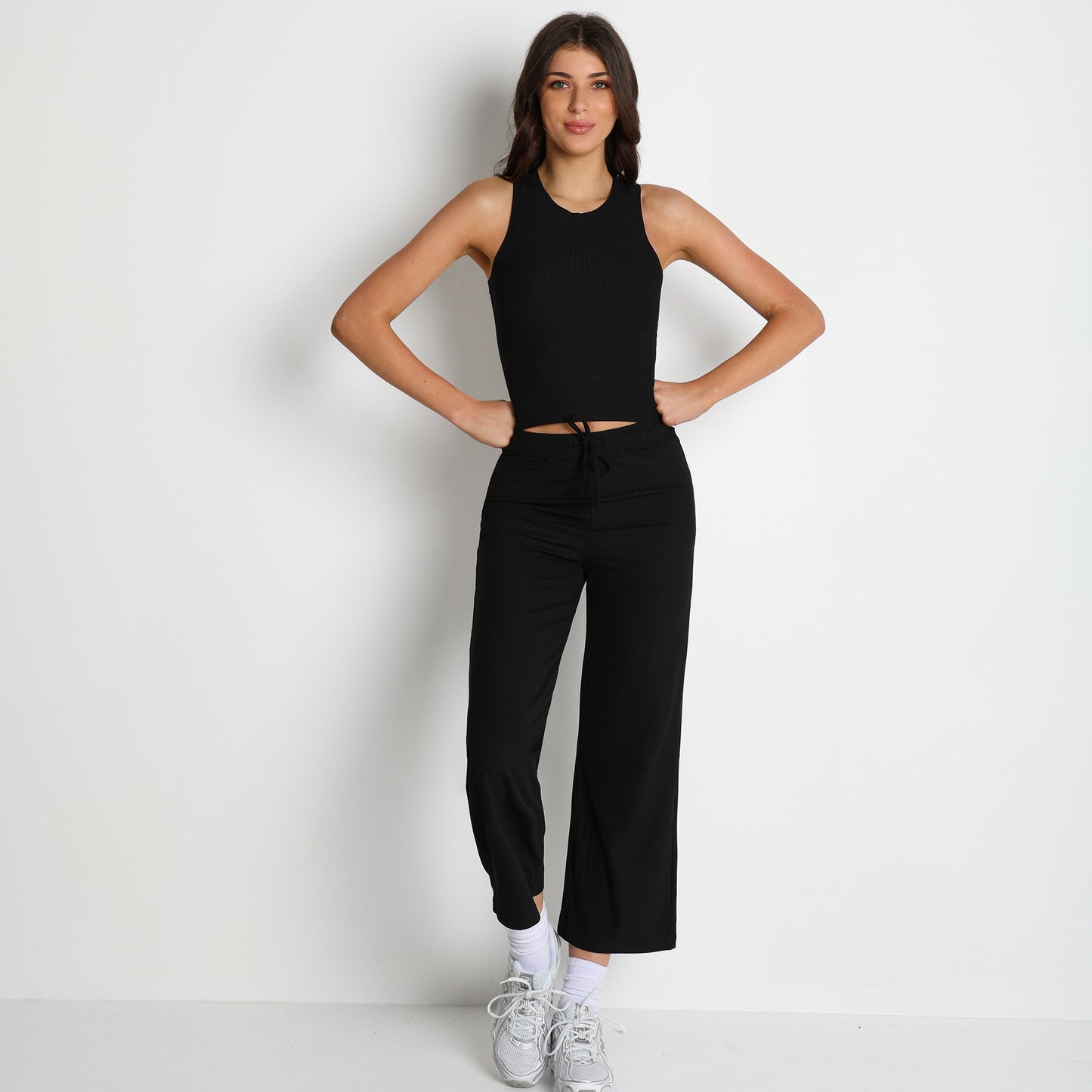 Rib Sleeveless Vest Outer Wear Slim Top Yoga Clothes Women Running Sports Workout Clothes