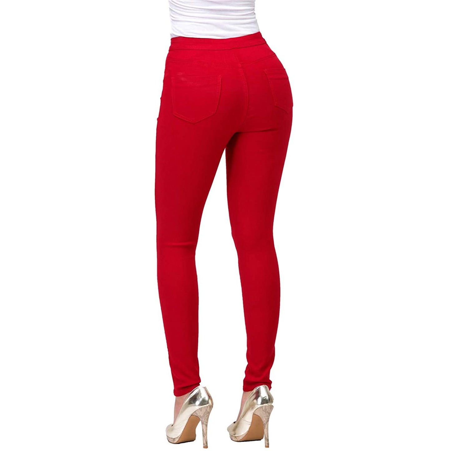Women Slim Fit Multi Color Stretch Denim Trousers for Women