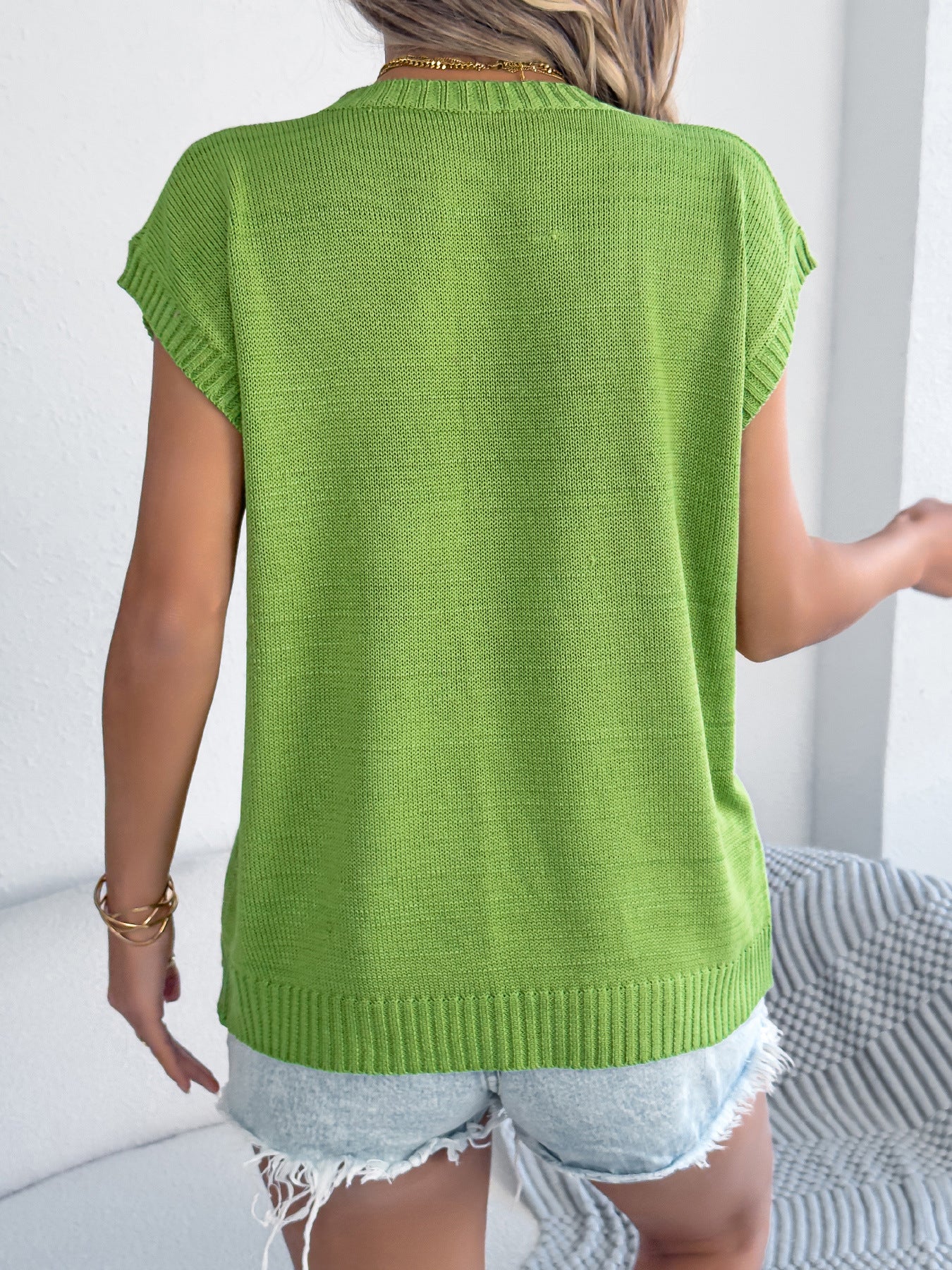 Spring Summer Floral Casual Loose Batwing Sleeve Knitwear Holiday Top Women Clothing