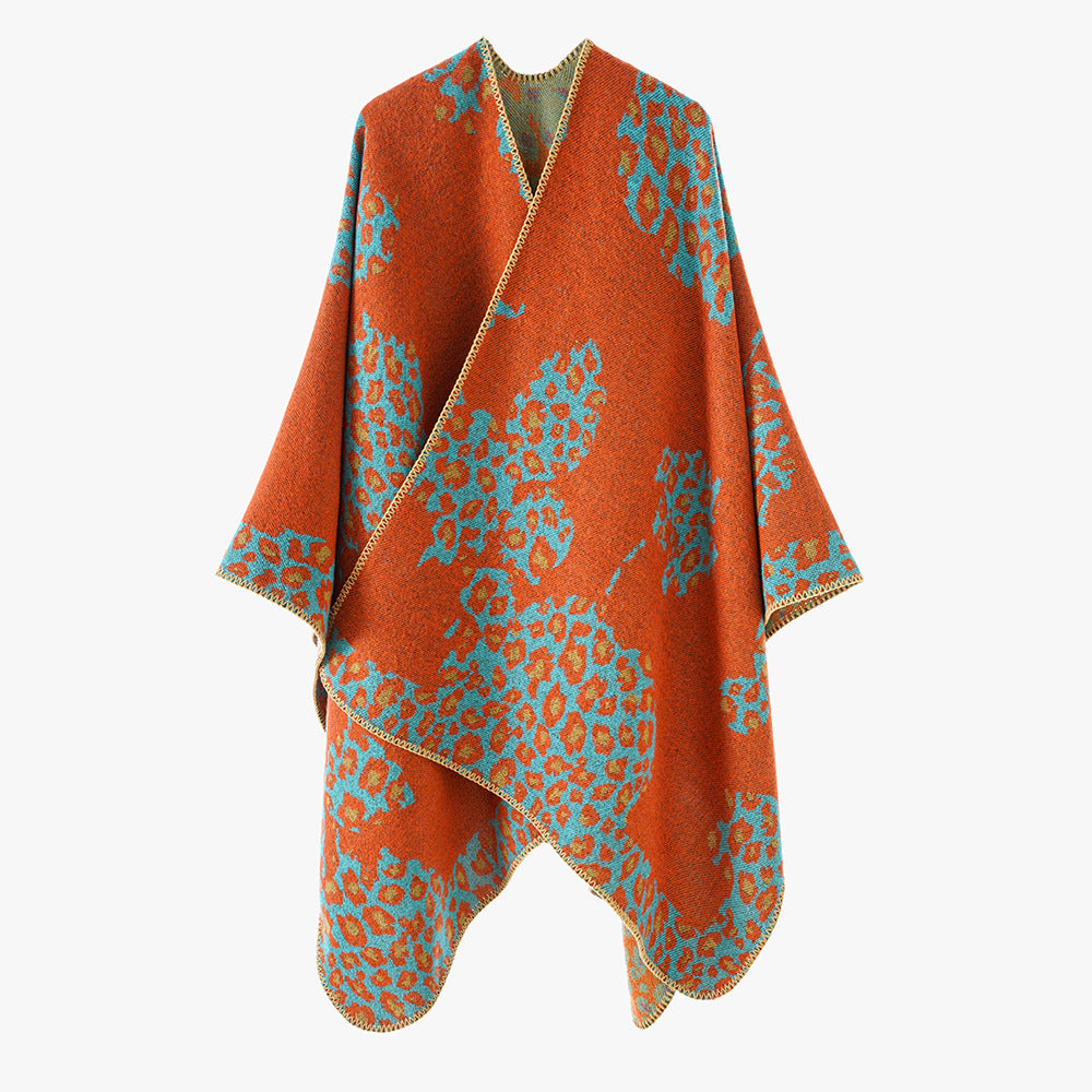 Ethnic Color Matching Shawl Tourism Photography Artifact Warm Large Cape Shawl Scarf