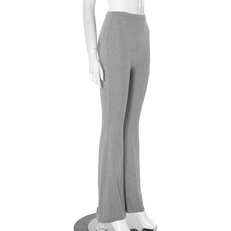 Autumn Women Fashionable Sexy Fitted Boot Cut Casual Trousers