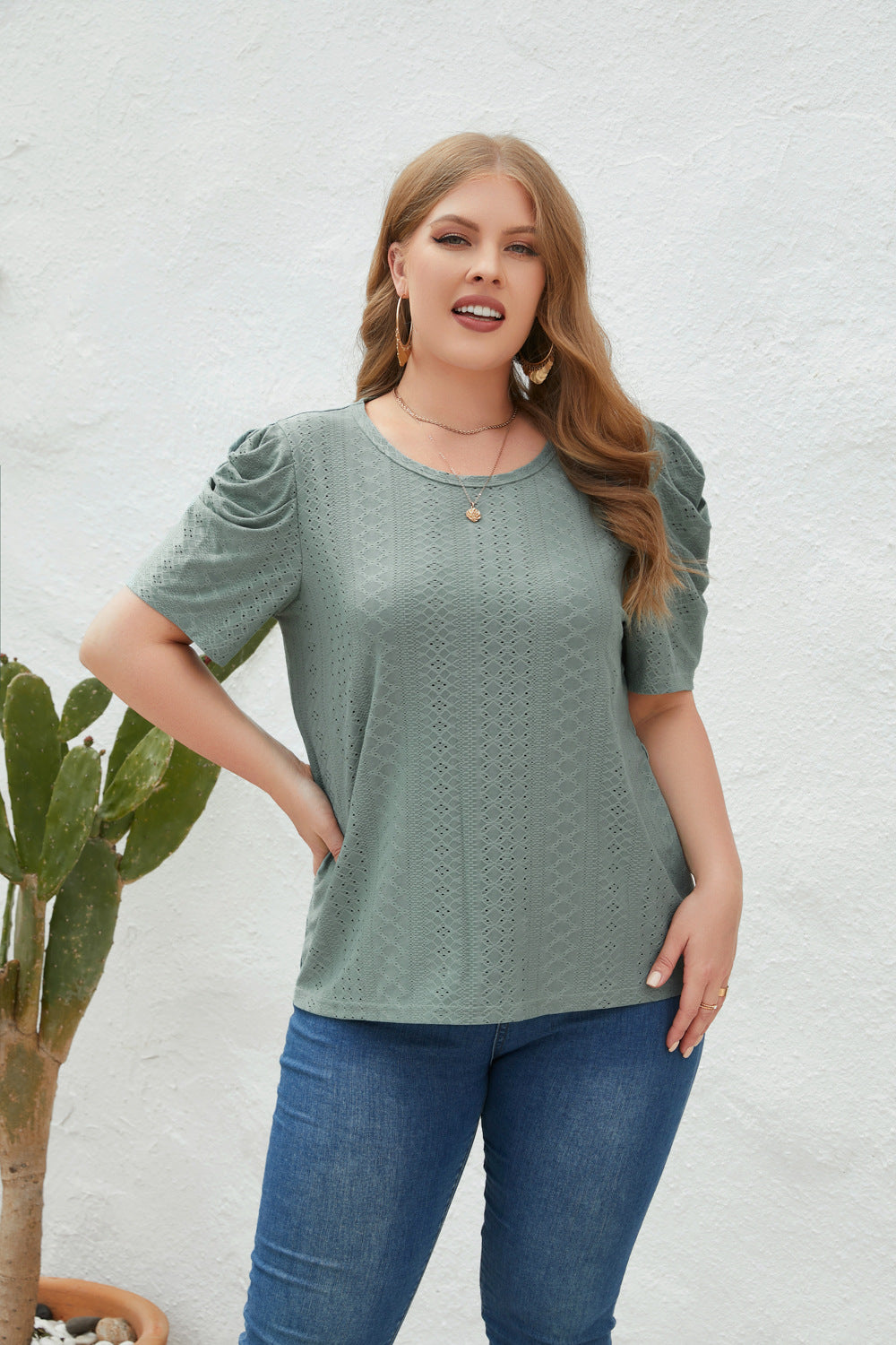 Plus Size Spring Summer Women Clothing Loose Fitting Casual T shirt Women Round Neck Short Sleeve Office Top