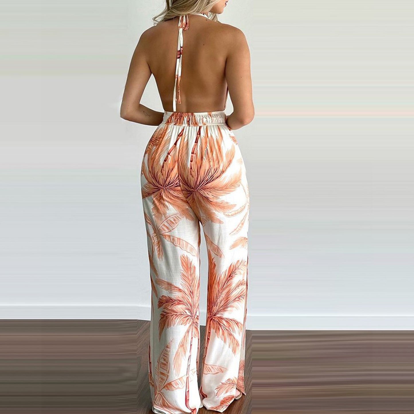 Women Clothing Digital Printing Colorful Jumpsuit Women