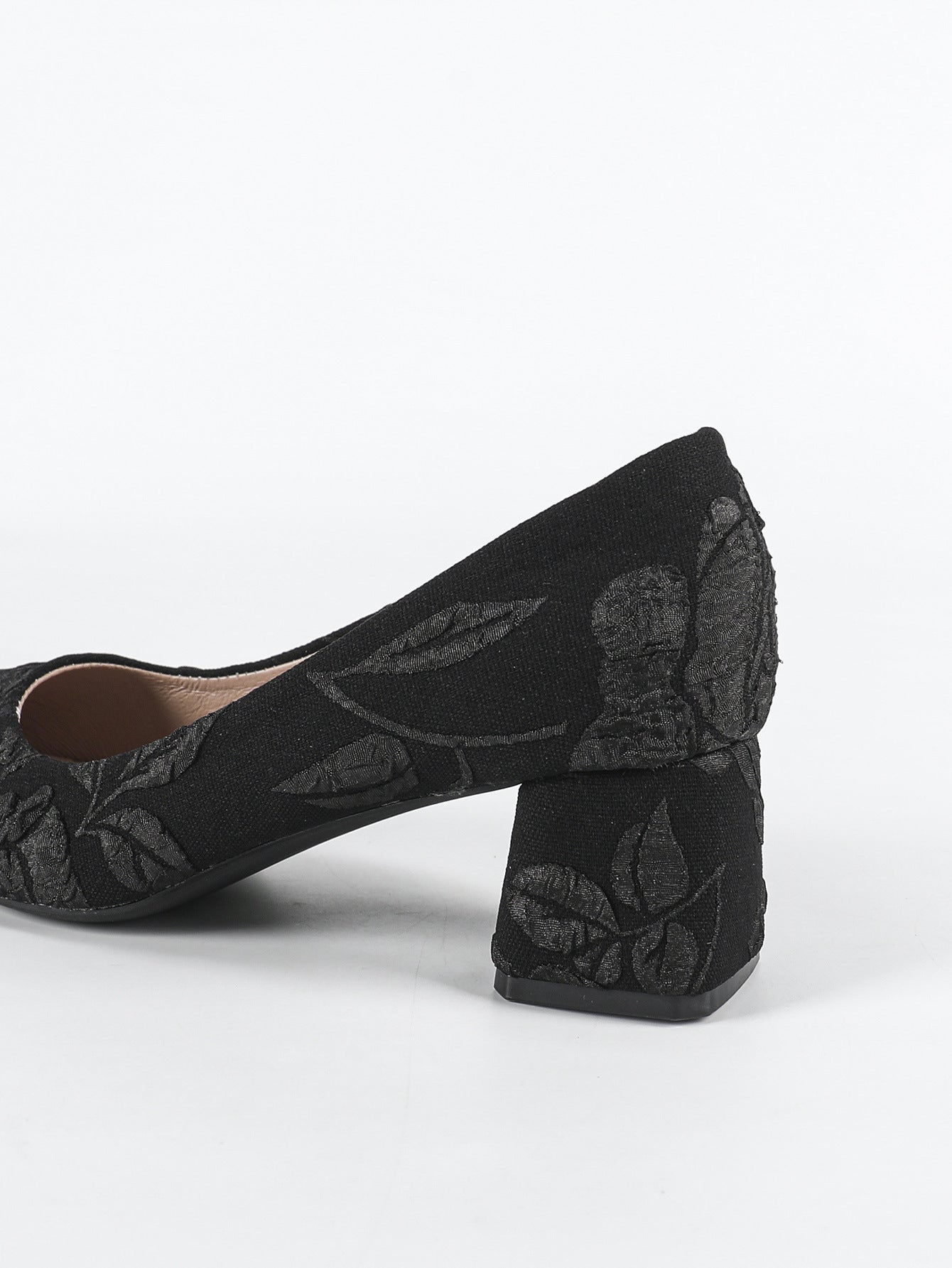 Women Shoes Low Heel Flat Heel Shallow Mouth All Match Square Toe Mary Jane Pumps Grandma Shoes