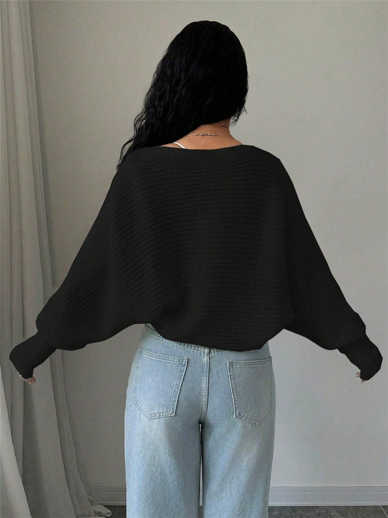 Loose All Match Knitted Cardigan Short Sweater Inverness