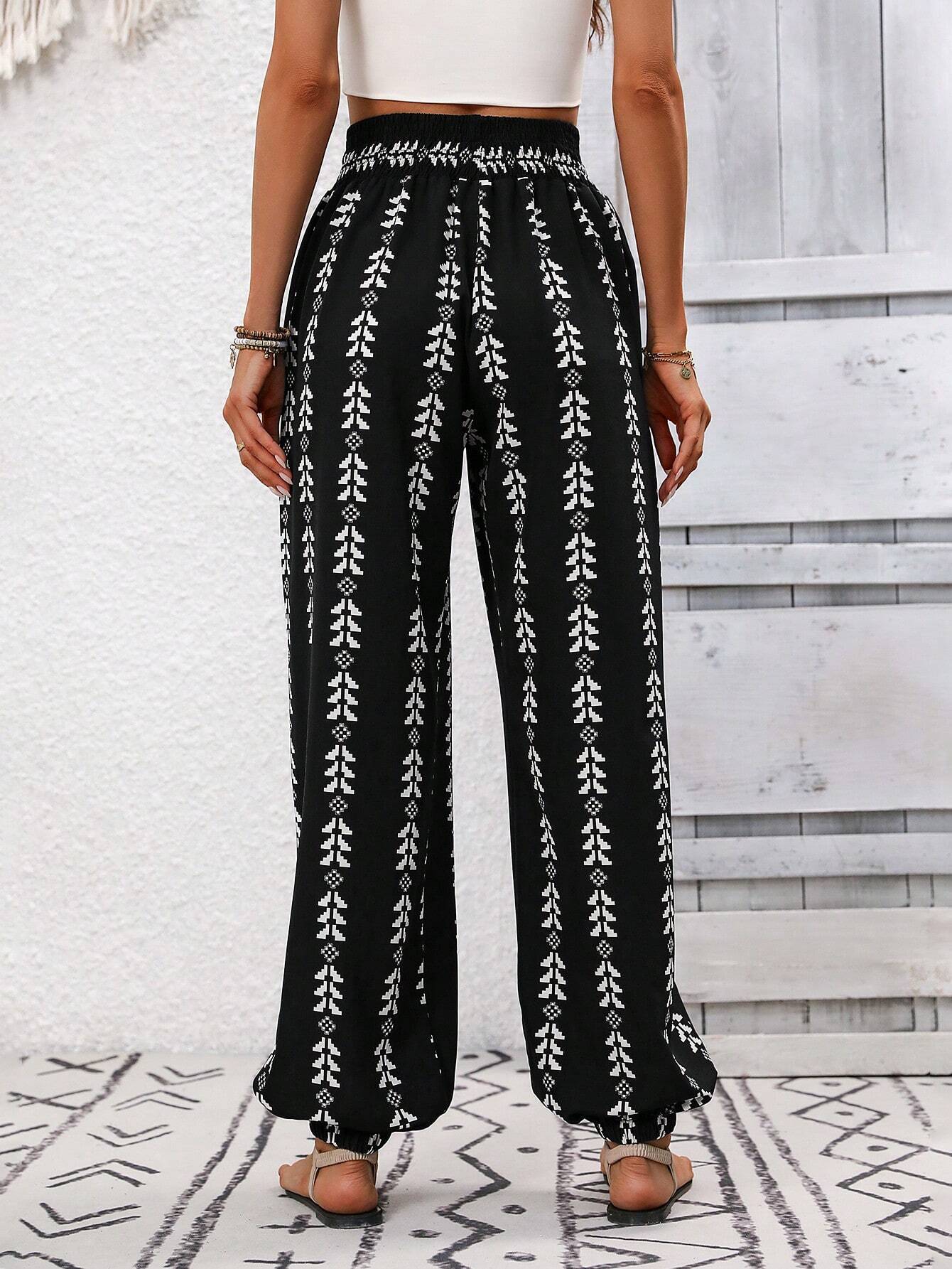 Women Clothing Spring Summer Mesh Wide Leg Knickerbockers Casual Pants