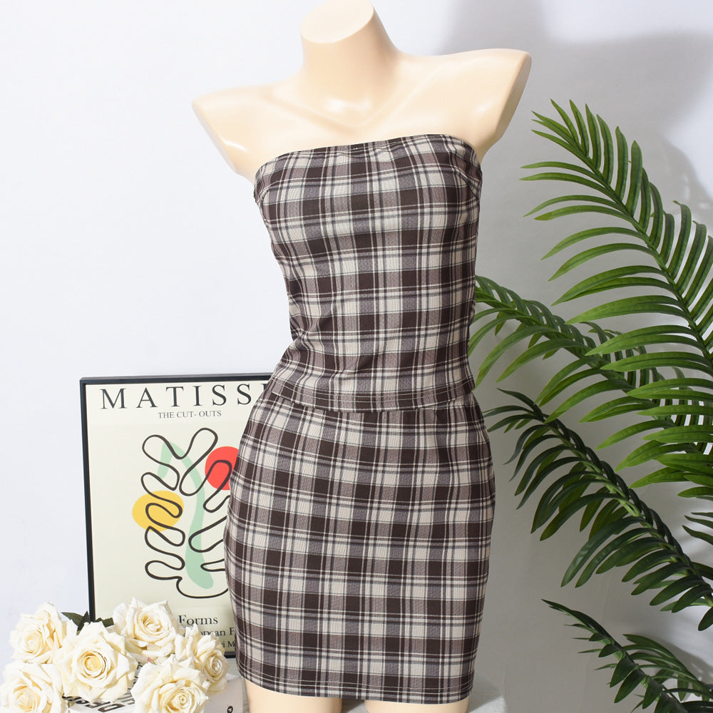 Plaid coffee color