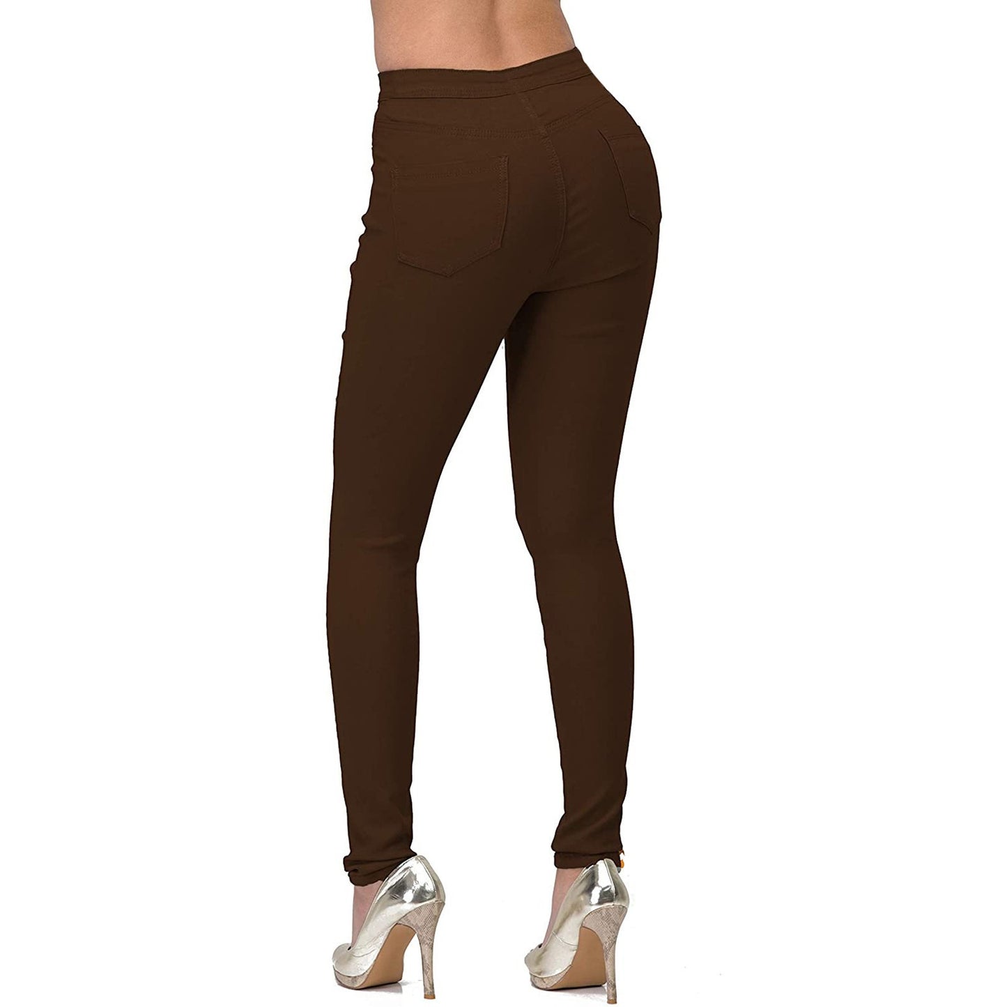 Women Slim Fit Multi Color Stretch Denim Trousers for Women