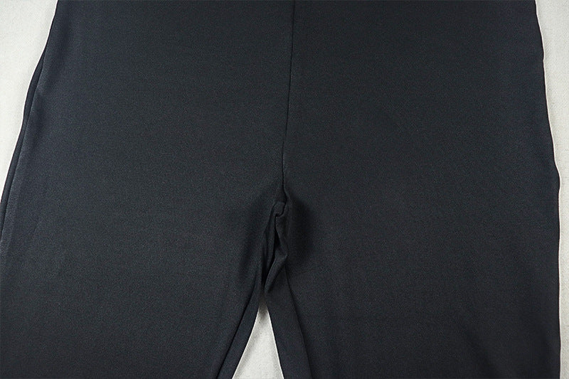 Women Clothing Design Hollow Out Cutout out Slim Fit Halter Jumpsuit Solid Color Backless Sexy Sheath Long Jumpsuit