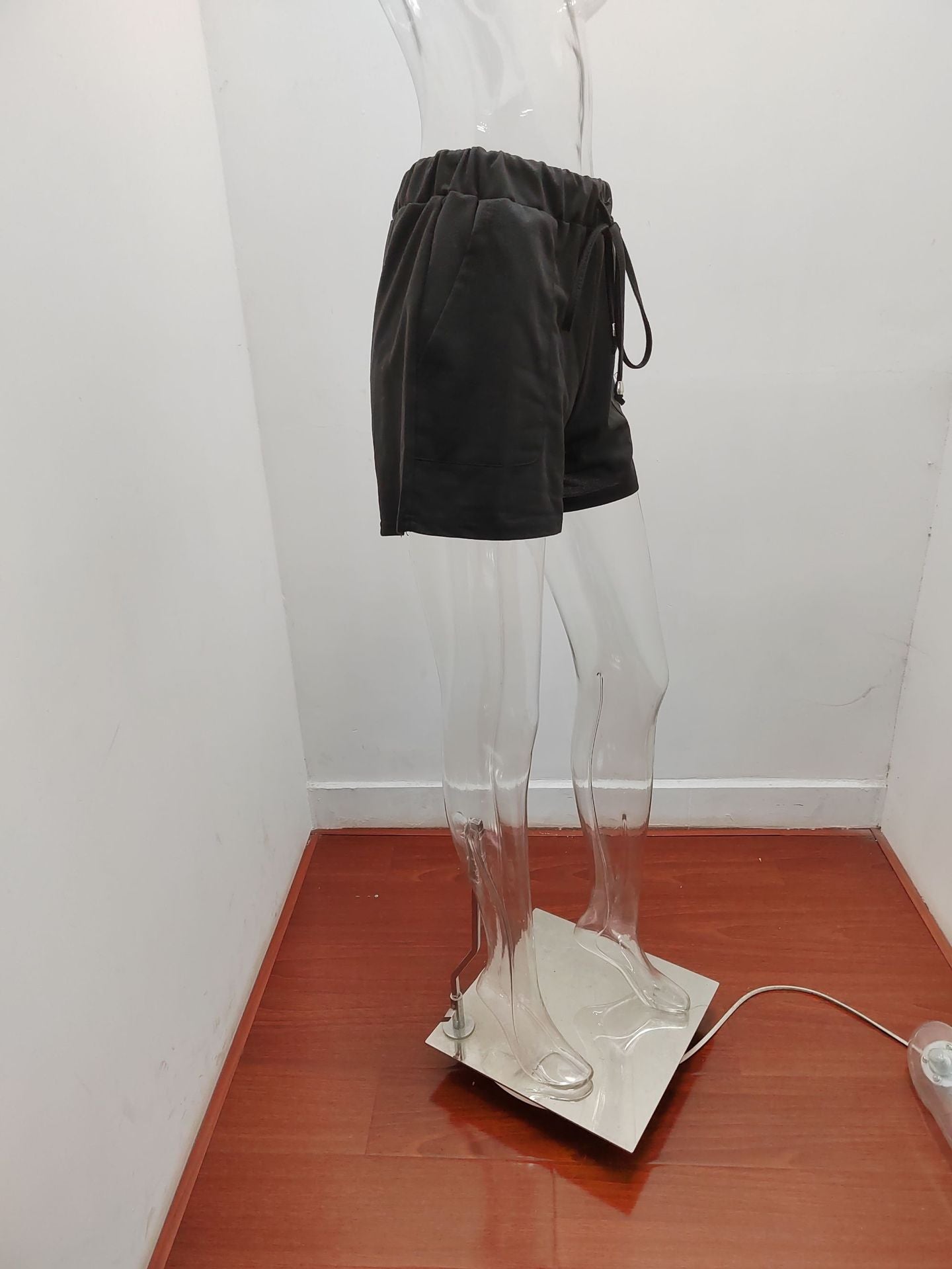 Casual Pants Women Summer Solid Color New High Waist Straight Drawstring Loose Casual Shorts Women
