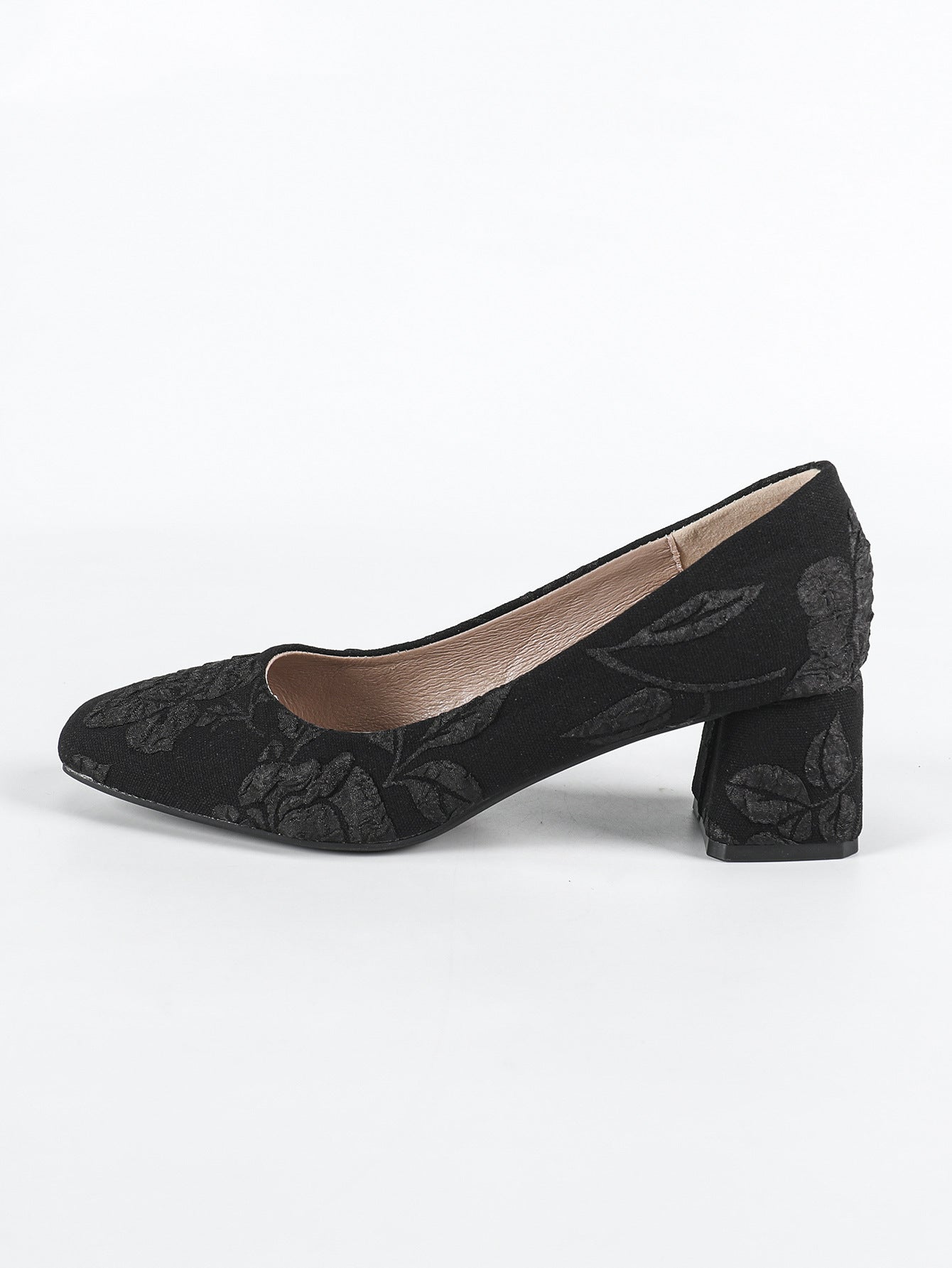 Women Shoes Low Heel Flat Heel Shallow Mouth All Match Square Toe Mary Jane Pumps Grandma Shoes