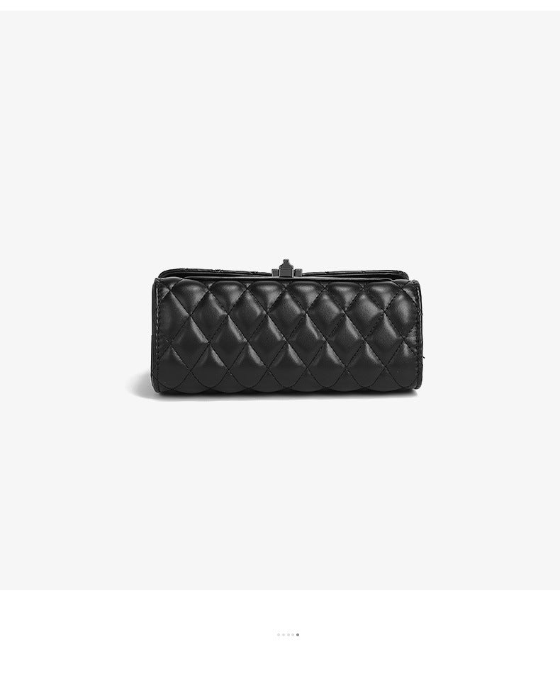 Rhombus Embroidery Line Small Square Bag Women Summer All Match Shoulder Bag Convenient Large Capacity Crossbody Chain Bag