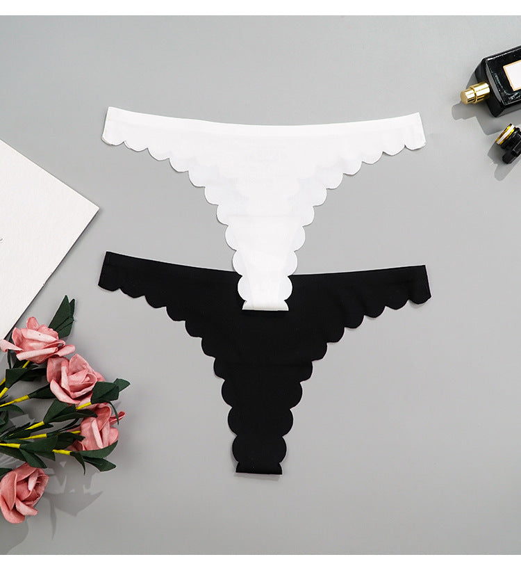 Lady Sexy Seamless T Back One Piece Low Waist Sports Invisible T Shape Underwear for Women