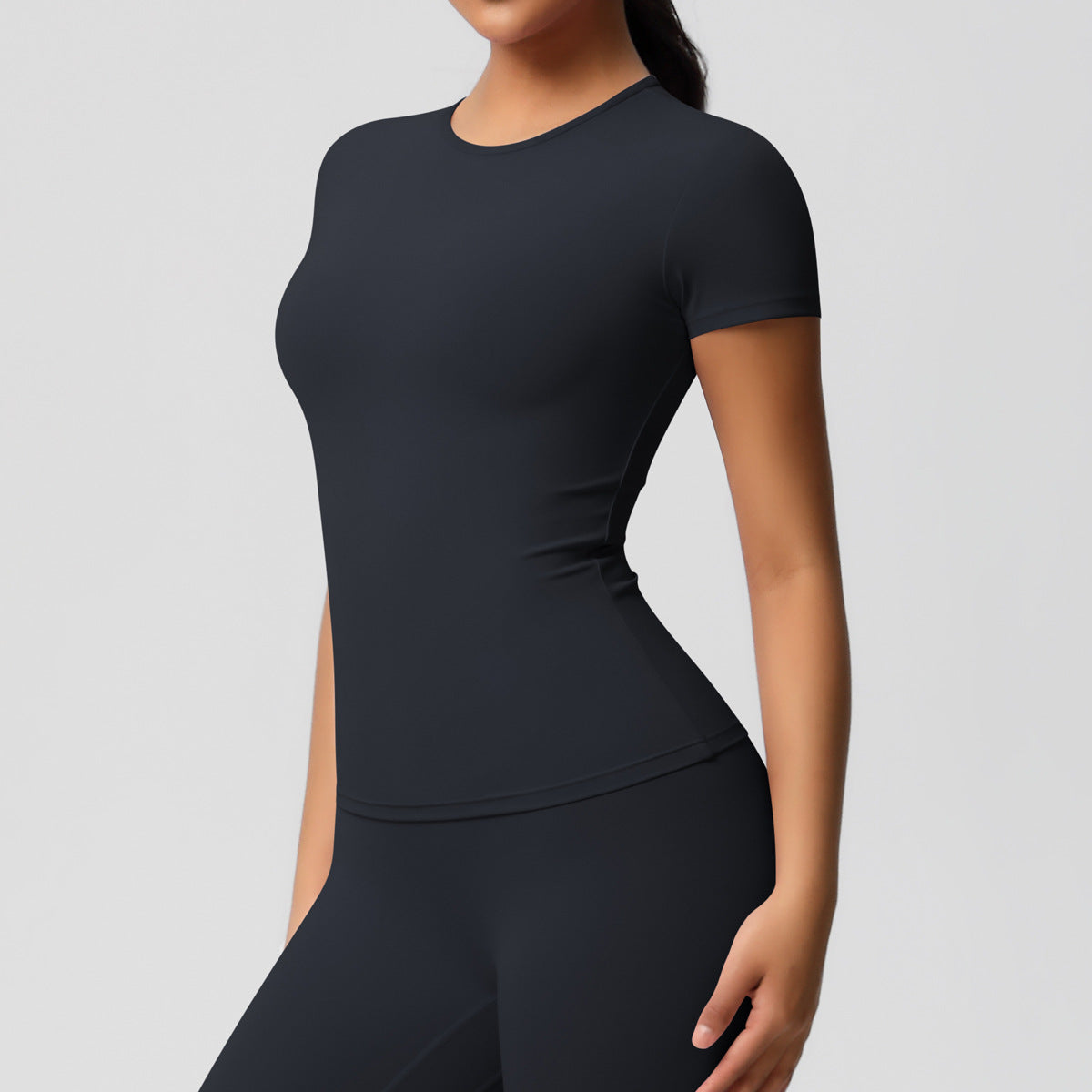 T shirt Quick Drying Nude Feel Skin Friendly Yoga Clothes Short Sleeve Slim Fit Fitness Top Outdoor Running Sportswear
